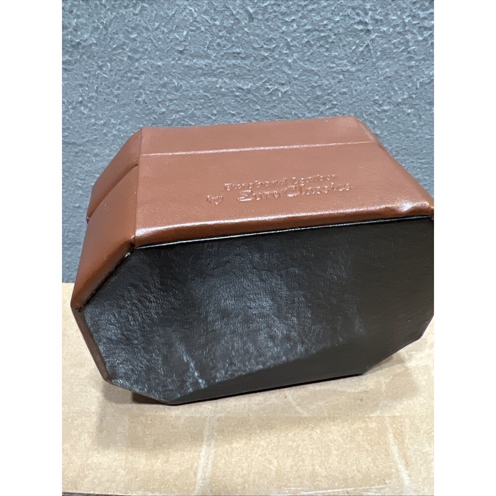 Euro Classic’s Eurobond Leather Jewelry Box Travel Case Brown With Key (READ) - Picture 6 of 14